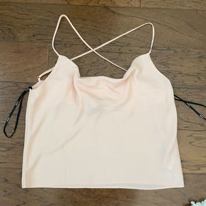 Light Pink Cowl Neck Blouse